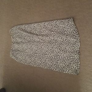 100% silk skirt with leopard print